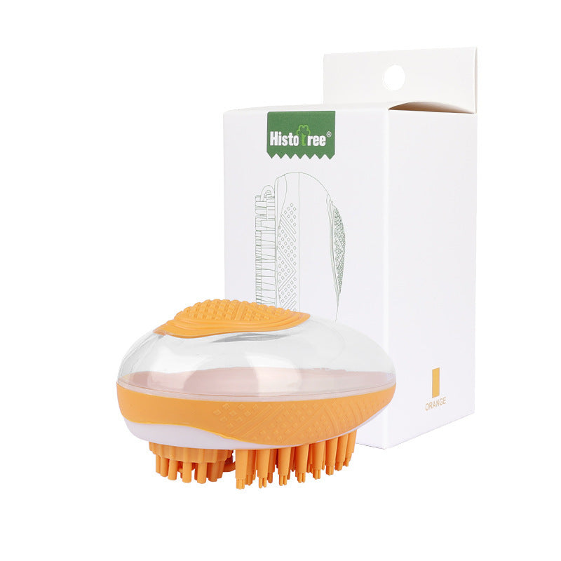 Dog Cat Bath Brush 2-in-1 Pet SPA Massage Comb Soft Silicone Pets Shower Hair Grooming