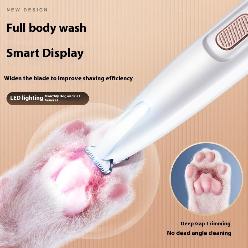 Pets Paw Hair Trimmer With LED Light Fully Waterproof