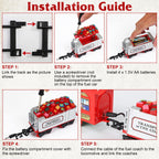 Train Set  Christmas Steam Train Kit Tree Surround Track Battery Operated With Sound Light