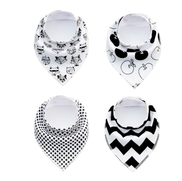 Baby Burp Bibs Cloth Print Arrow Wave Triangle Cotton Bandana Accessories