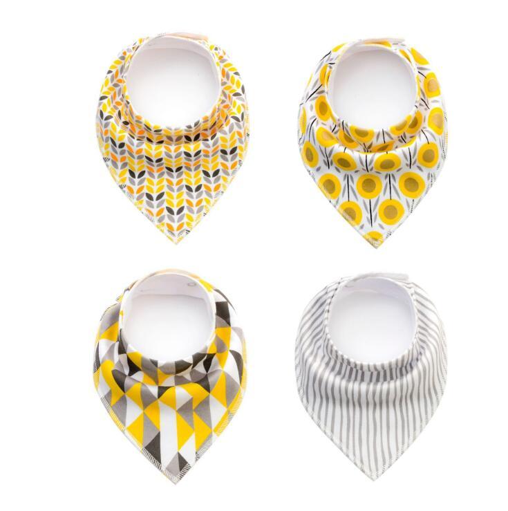 Baby Burp Bibs Cloth Print Arrow Wave Triangle Cotton Bandana Accessories