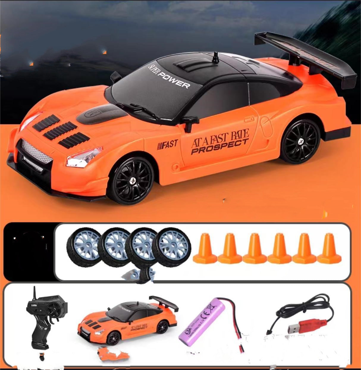 RC Drift Car Toy Remote Control GTR Model 4wd Vehicle