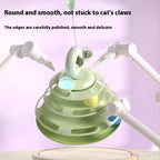 4 Levels Cat Toy Tower Turntable Roller Balls Toys Interactive