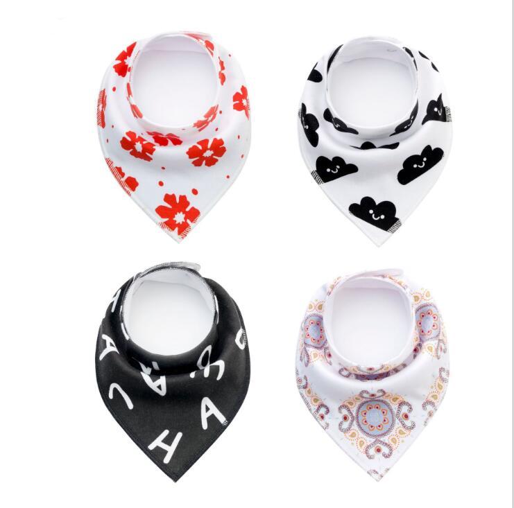 Baby Burp Bibs Cloth Print Arrow Wave Triangle Cotton Bandana Accessories
