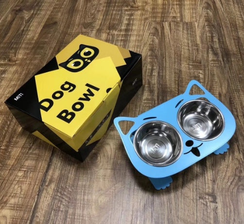 Inclined Cat Dog Feeding Water Bowl