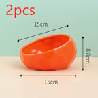 Pet Bowl Ceramic Cat Bowl Dog Bowl Oblique Mouth