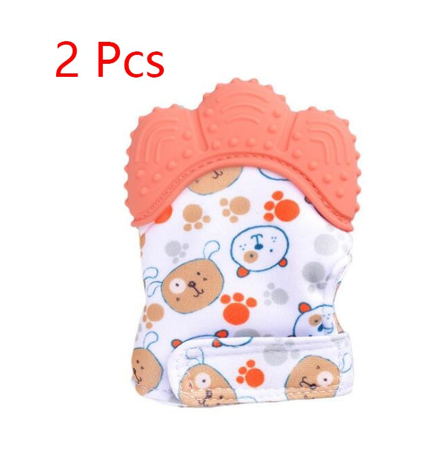 Baby teether baby anti-bite silicone molar gloves