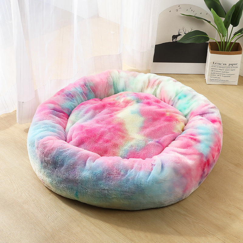 Dog Beds For Small Dogs Round Plush Cat  Pet Nest Mat Puppy Beds