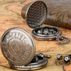 Creative Retro Metal Center Dice Set, Steampunk Pocket Case, Equipped With 7 Mini DND Game Polyhedral Metal Dice, Enhancing RPG Gaming Experience, Providing Collectible Gifts For Board Game Players