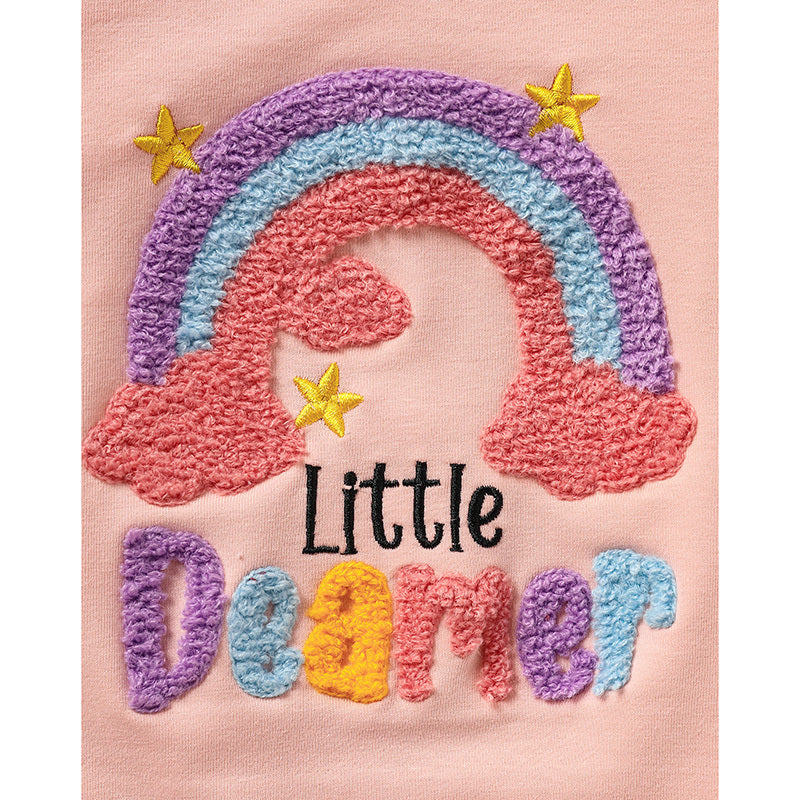 Girls Rainbow Skirt Set Letters Embroidery Long Sleeve Sweatshirt Tops & Rainbow Tutu Skirt Outfits