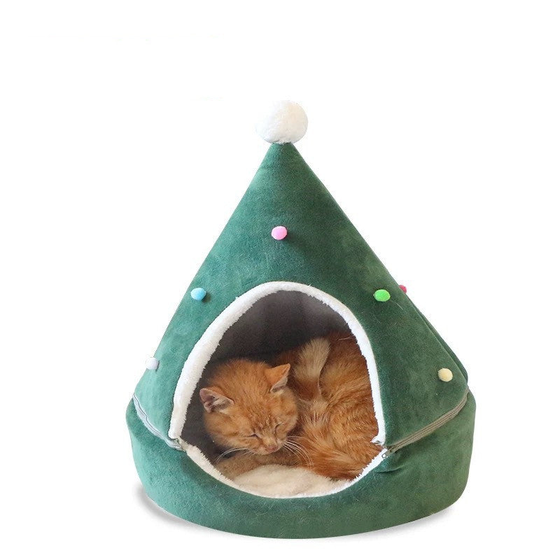 Christmas tree cat litter box