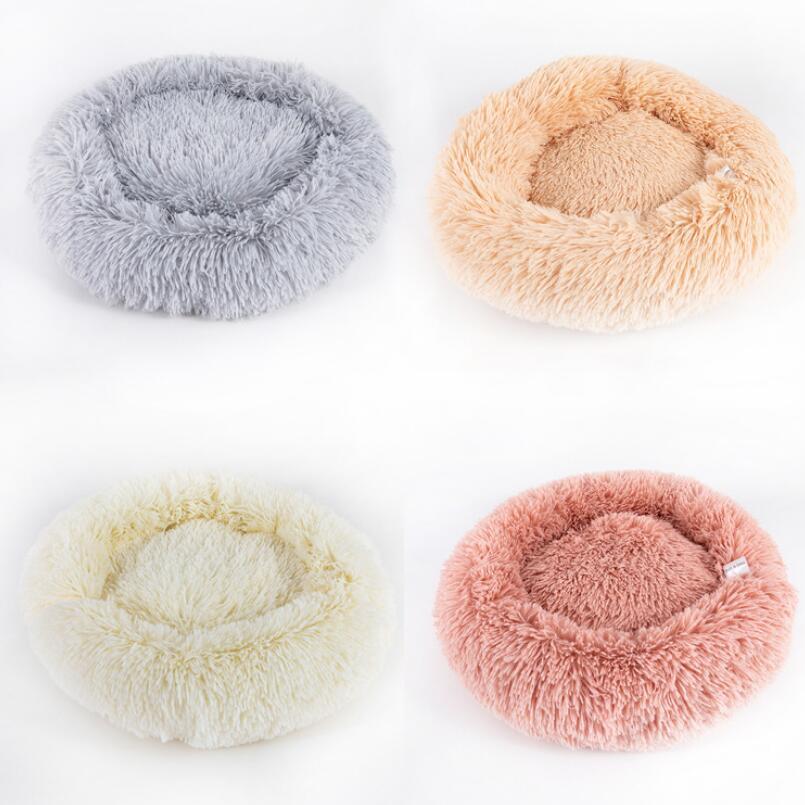Dog Beds For Small Dogs Round Plush Cat  Pet Nest Mat Puppy Beds
