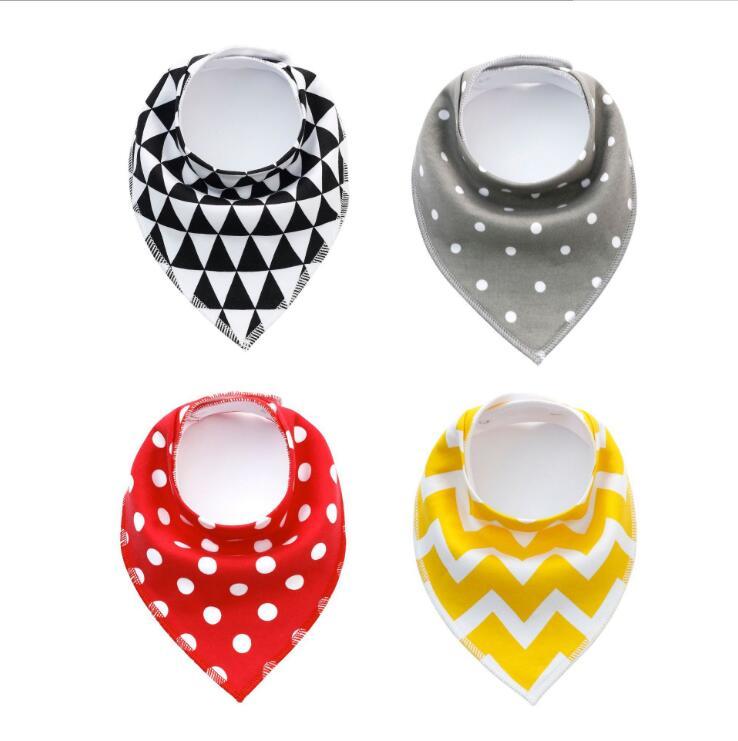 Baby Burp Bibs Cloth Print Arrow Wave Triangle Cotton Bandana Accessories
