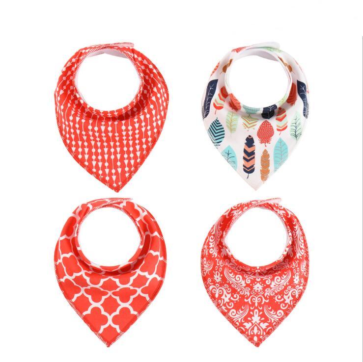 Baby Burp Bibs Cloth Print Arrow Wave Triangle Cotton Bandana Accessories