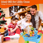 3 In 1 Kitchen Sink Toy With Electric Faucet Water Table Fishing Game