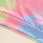 Toddler Girls Long Sleeve Tie Dye Hooded Dress Adorable & Comfortable Daily Wear For Kids