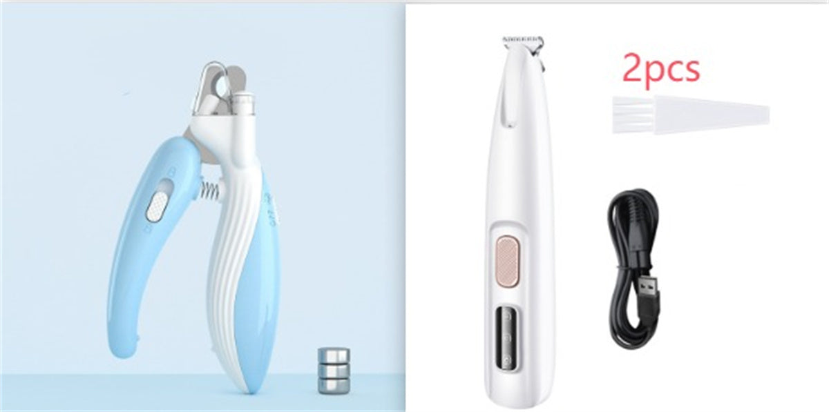 Pets Paw Hair Trimmer With LED Light Fully Waterproof