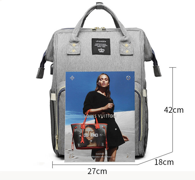 LEQUEEN Multifunctional Large Capacity Mommy Bag