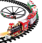 Train Set  Christmas Steam Train Kit Tree Surround Track Battery Operated With Sound Light
