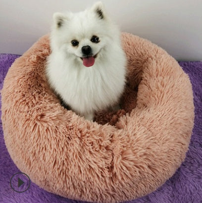 Dog Beds For Small Dogs Round Plush Cat  Pet Nest Mat Puppy Beds