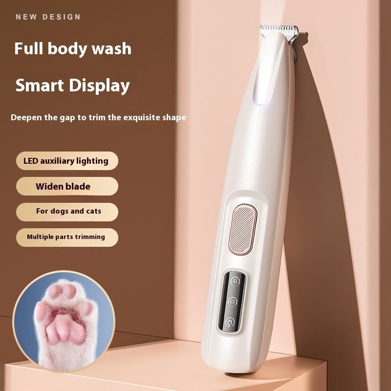 Pets Paw Hair Trimmer With LED Light Fully Waterproof