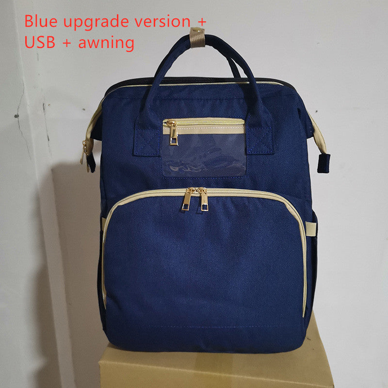 USB Charging Version Mommy Bed Backpack Folding Multi-function Large Capacity
