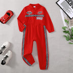 Toddler Girls Boys Racing Driver Jumpsuit, Racer Outfit