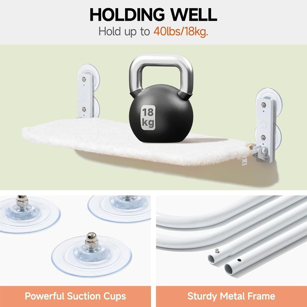 Cat Window Perch Hammock With Steel Frame