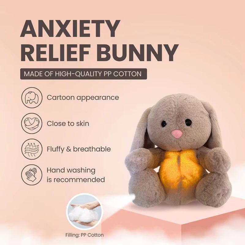 Breathing Rabbit Soothing Sensory Plush Toy With Relieve Anxiety Bunny Comforter Breathes For Newborn Conciliate