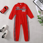 Toddler Girls Boys Racing Driver Jumpsuit, Racer Outfit