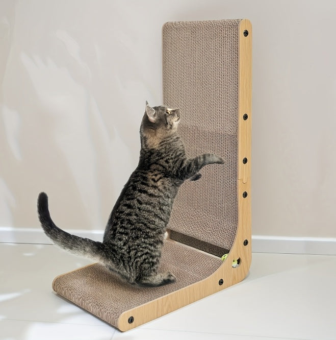 Large Size Cat Scratching Board, 23.6 Inch L Shape Cat Scratching Pad