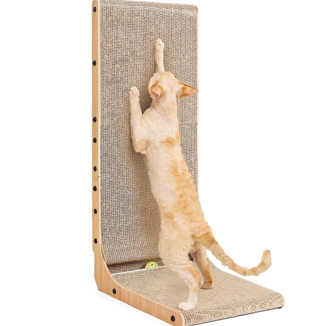 Large Size Cat Scratching Board, 23.6 Inch L Shape Cat Scratching Pad