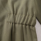 Toddler Boys Pilot Jumpsuit Army Green Long Sleeve Romper