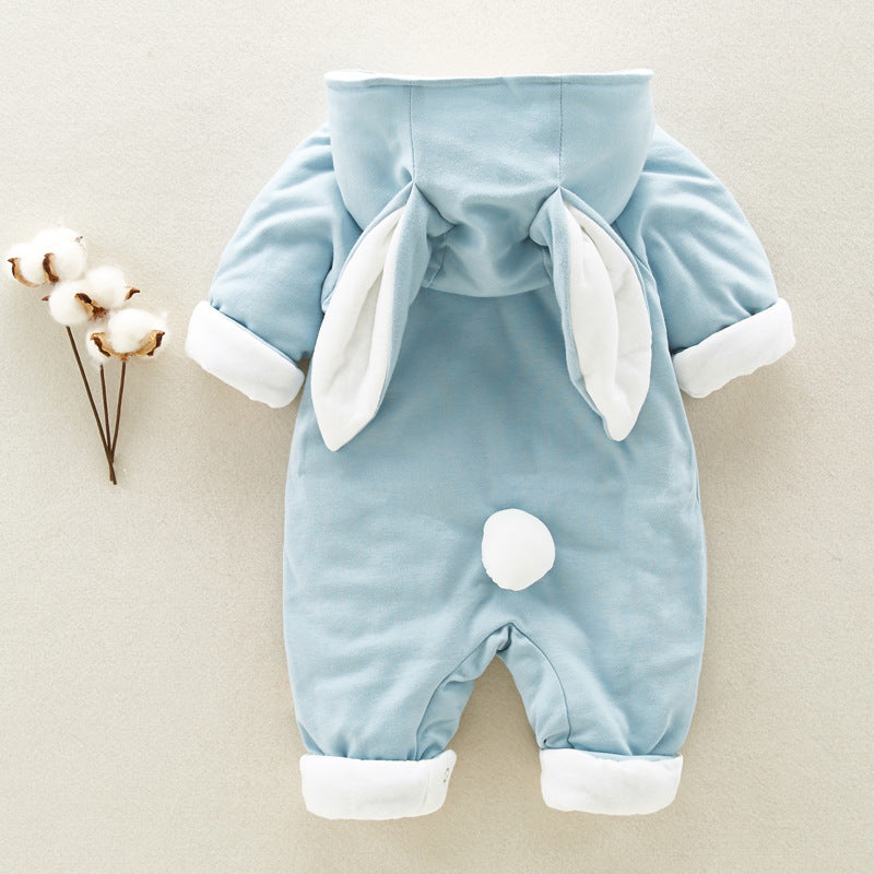 Cotton hooded onesie log sleeve