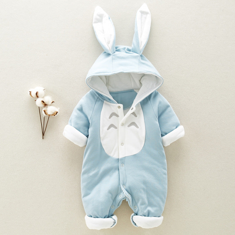 Cotton hooded onesie log sleeve