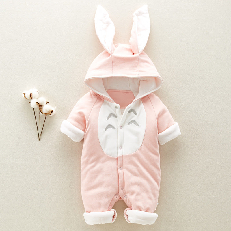 Cotton hooded onesie log sleeve