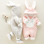 Cotton hooded onesie log sleeve