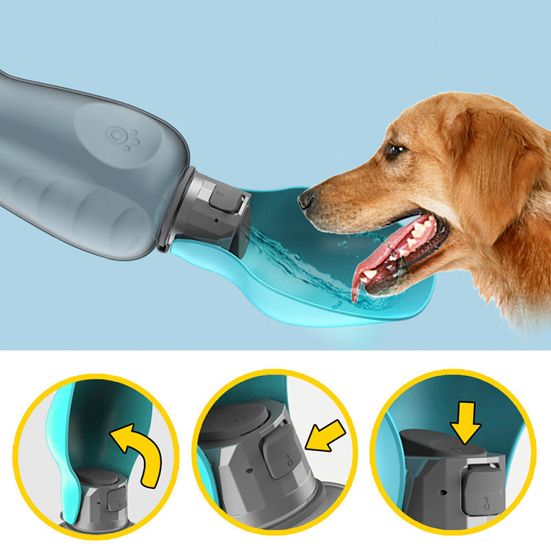 Dogs Water Bottle Portable High Capacity Leakproof Foldable Drinking Bowl 800 ml