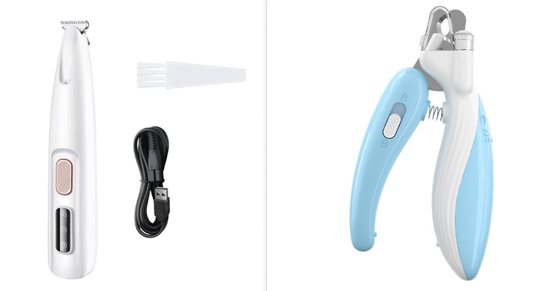 Pets Paw Hair Trimmer With LED Light Fully Waterproof