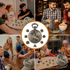 Dice Set With 3D Carved Pocket Watch, Equipped With 7-piece Polyhedral Metal Dice, Role-playing Game Accessories, Men's And Women's Birthday Gifts, Christmas Gifts, Family Gathering Tabletop Games