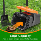 Pooper Scooper Kit Dog Poop Rake & Swiveling Bin