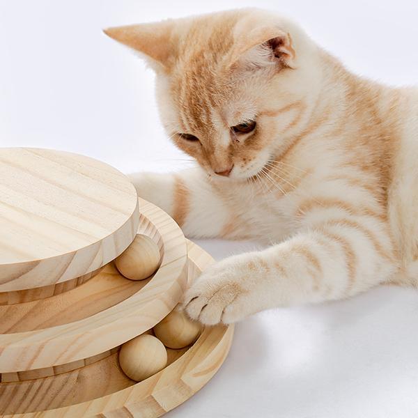 Indoor Cat Soft Scratching Board And Interactive Ball Track Toy Cat Rest