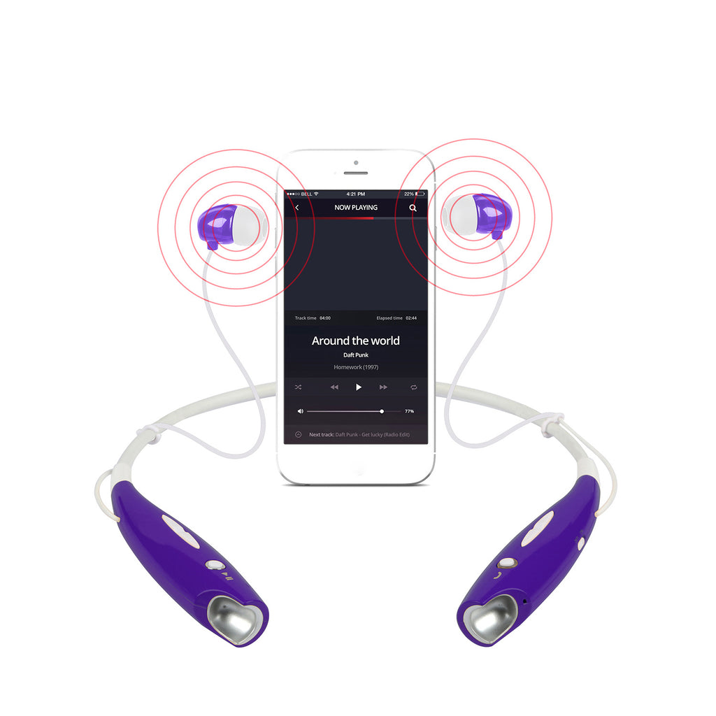 Wireless Stereo Headsets Sport Neckband Headphones