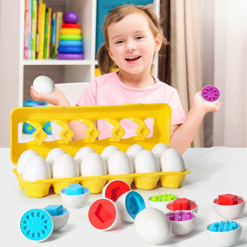 Egg Matching Toy Shape Matching Sorting Montessori Toys For Kids Children