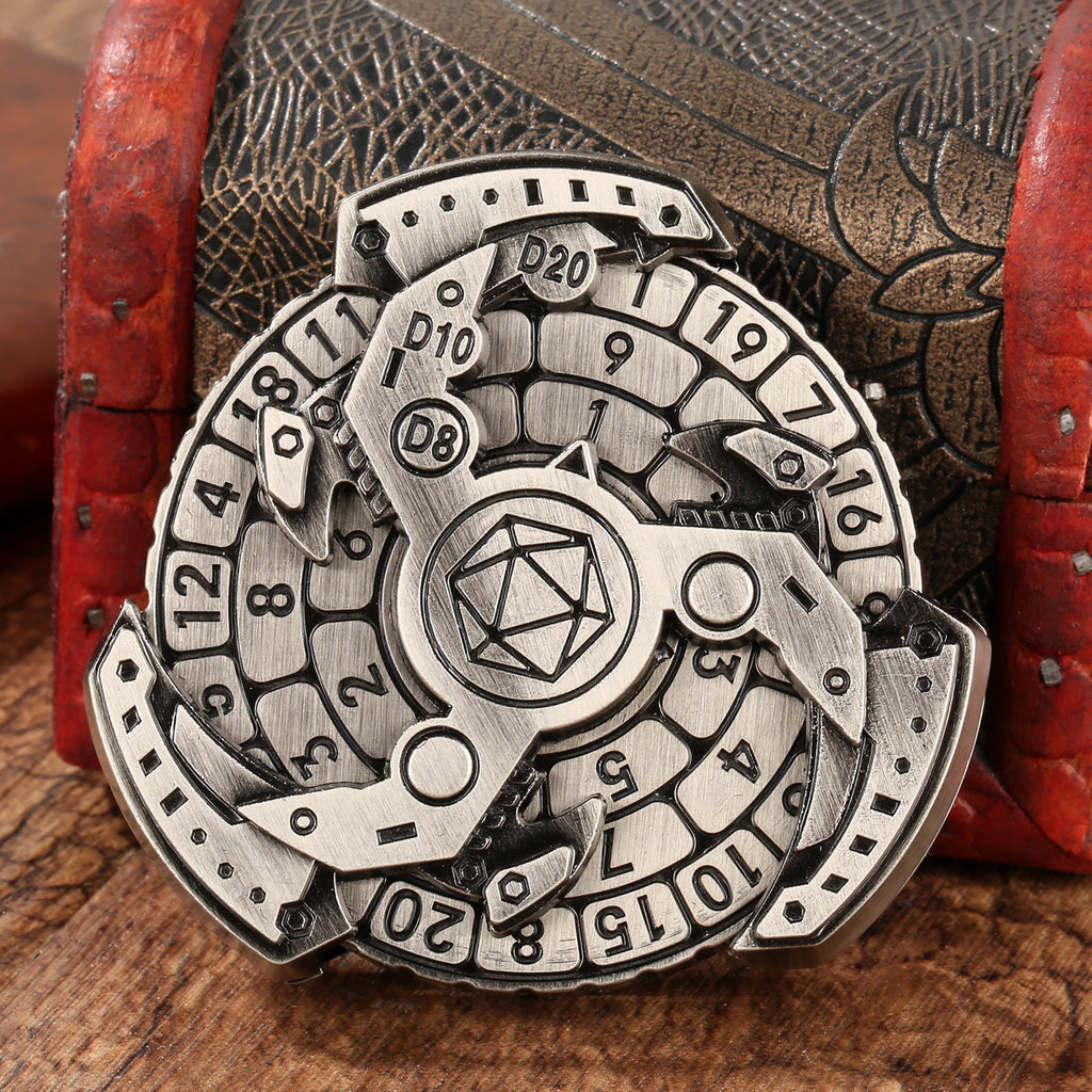Wind And Fire Wheel DND Dice Wheel Gift Box Set, Fingertip Gyro Retro Compass Table Role Playing Game Dice, Parent Child Game, Toy Accessories Gift, Multiplayer Role Playing Board Game Accessories