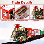 Train Set  Christmas Steam Train Kit Tree Surround Track Battery Operated With Sound Light