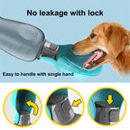 Dogs Water Bottle Portable High Capacity Leakproof Foldable Drinking Bowl 800 ml