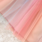 Girls Rainbow Skirt Set Letters Embroidery Long Sleeve Sweatshirt Tops & Rainbow Tutu Skirt Outfits