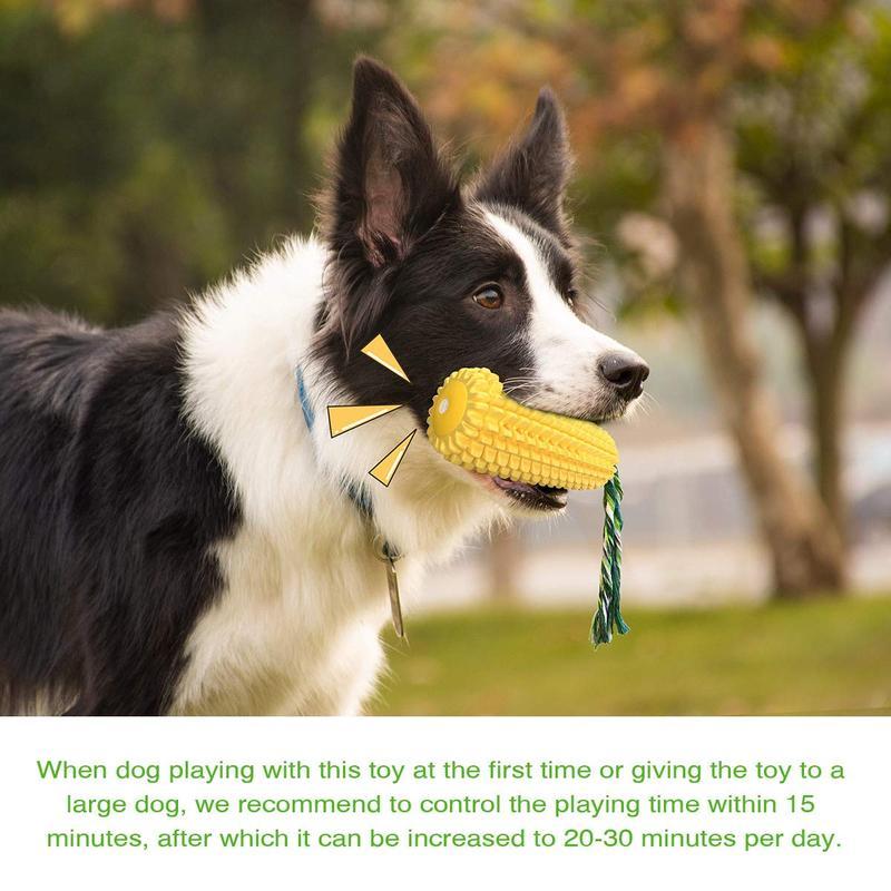 Squeaky Corn Stick Ropetoy  Chew Toy for Dogs