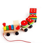 Wooden Train Three-section Tractor Toy Toddler gift idea